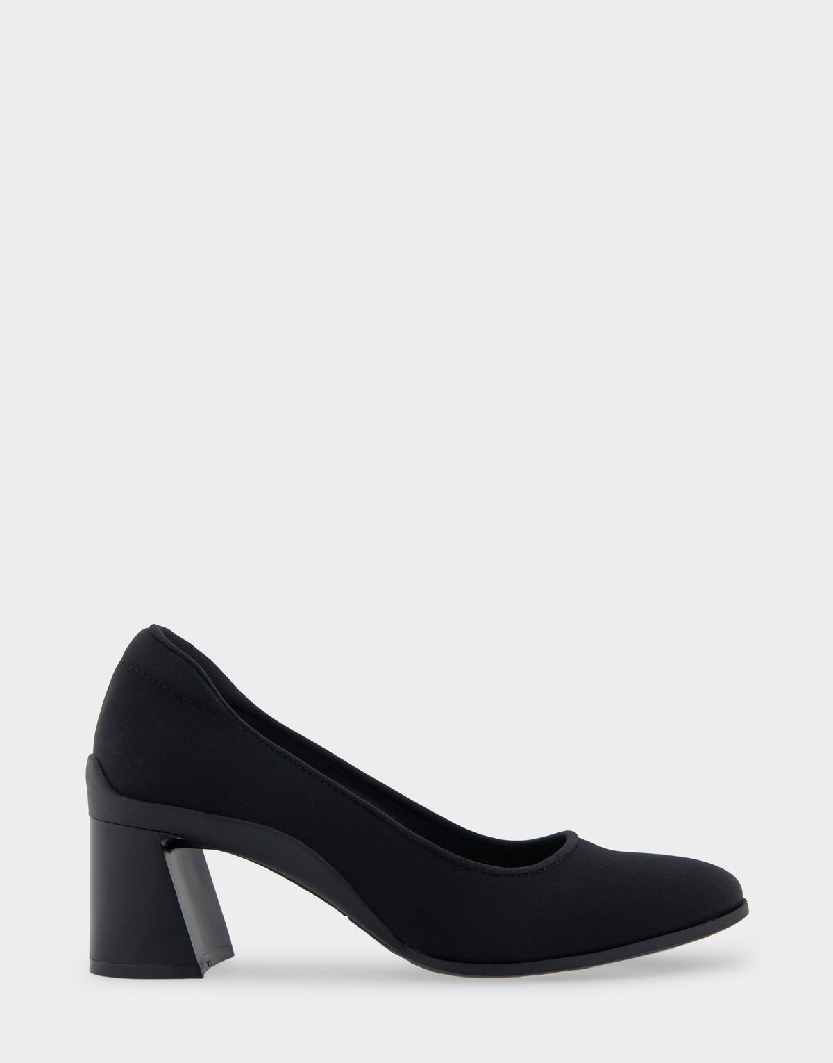 Aerosoles Mid Heel Pump in Black Stretch Fabric Stretch Fabric
