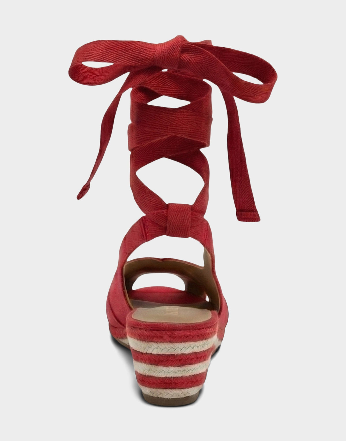 Aerosoles Lace Up Espadrille Wedge in Red
