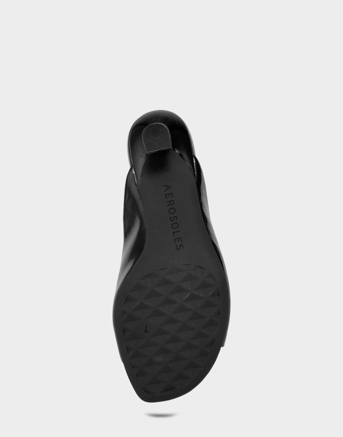 Aerosoles Heeled Sandal in Black Crinkle Patent