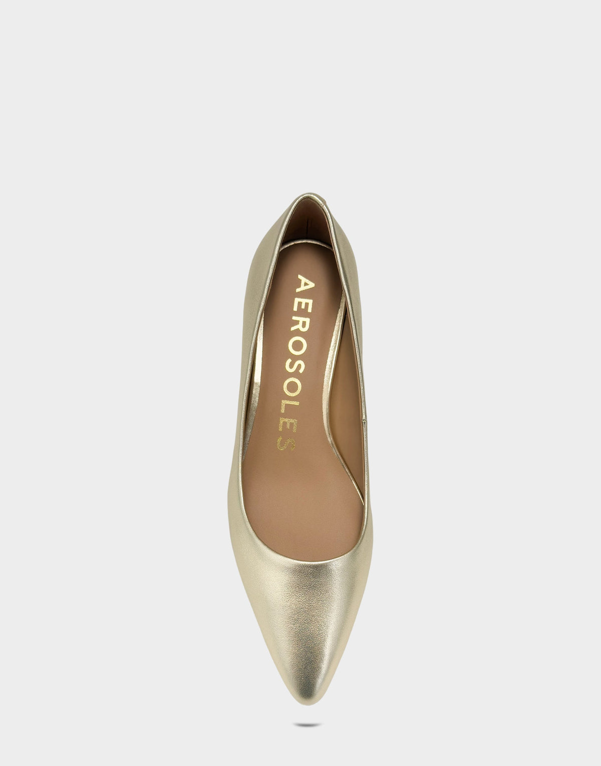 Aerosoles Kitten Heel in Soft Gold