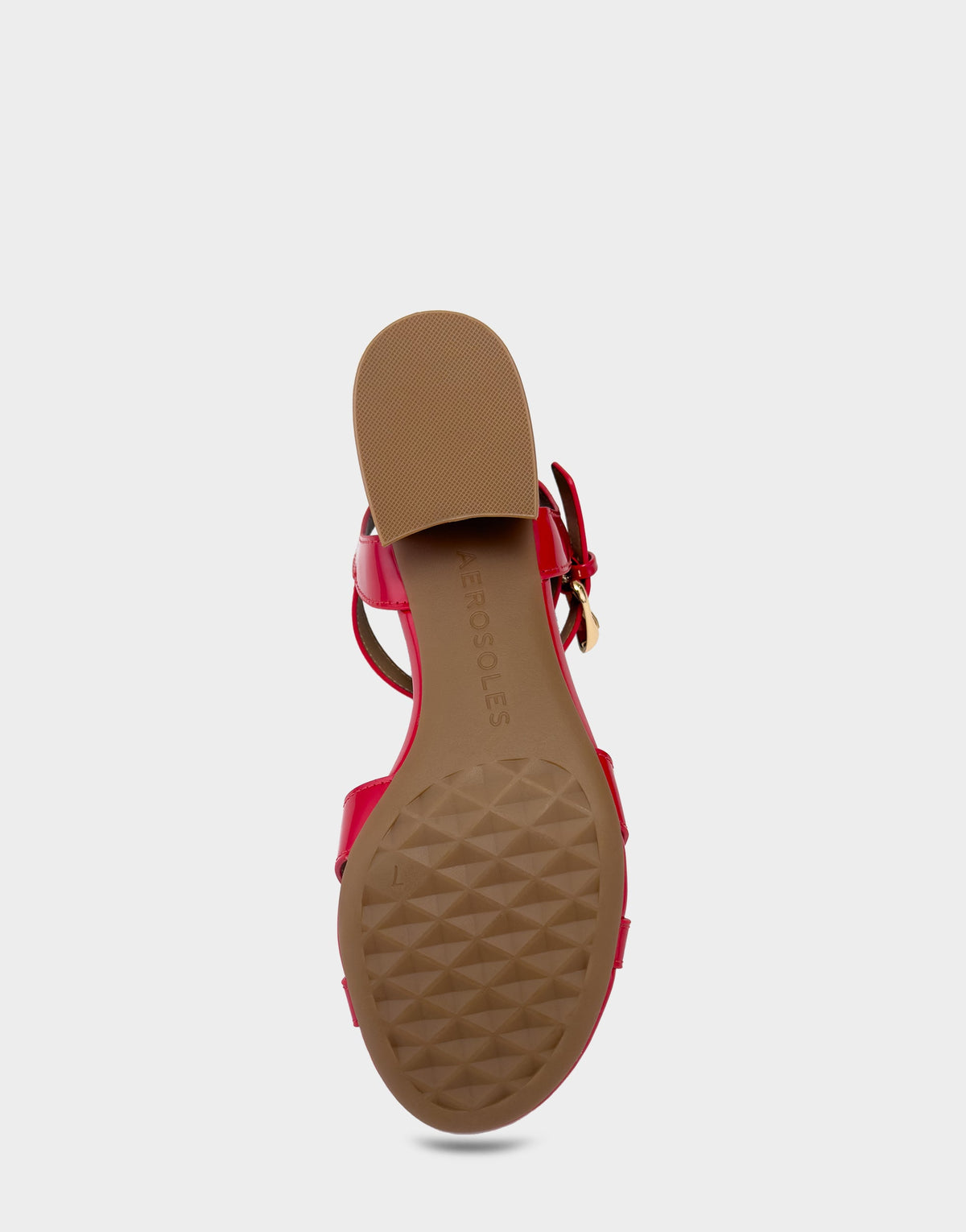 Aerosoles Low Heeled Sandal in Red Patent