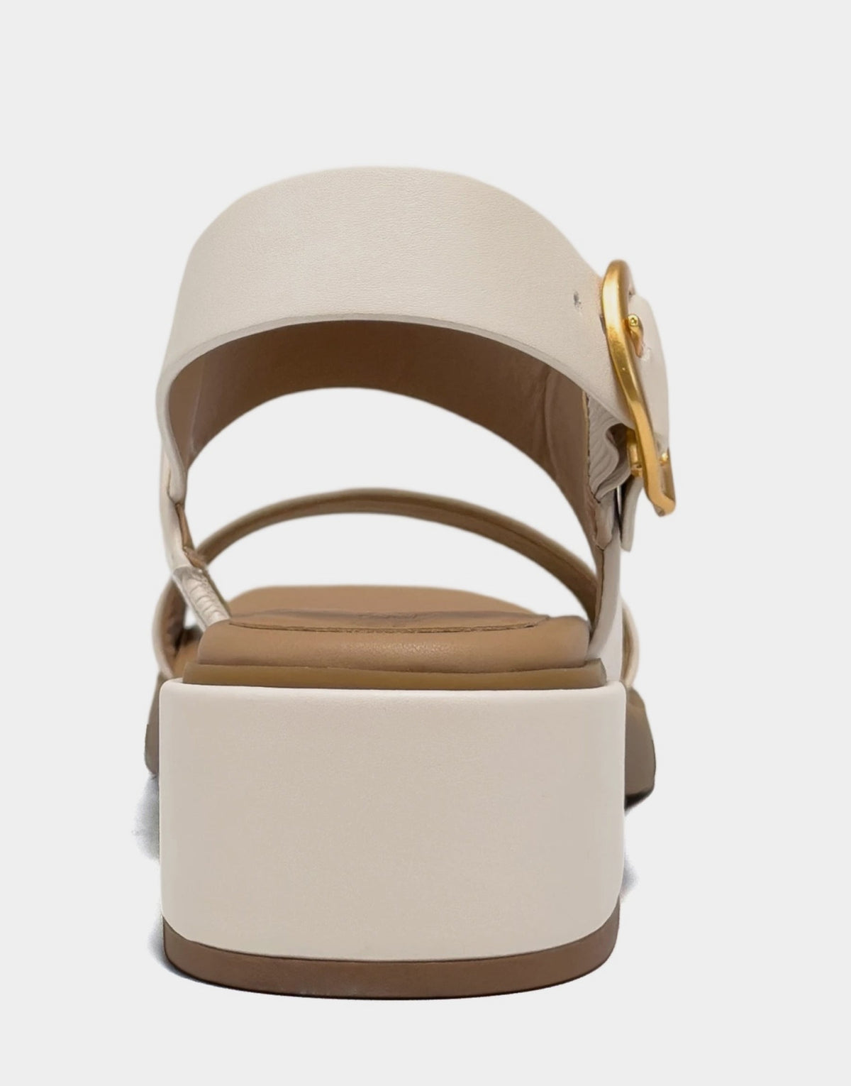 Aerosoles Banded Back Strap Low Block Heel Sandal in Eggnog