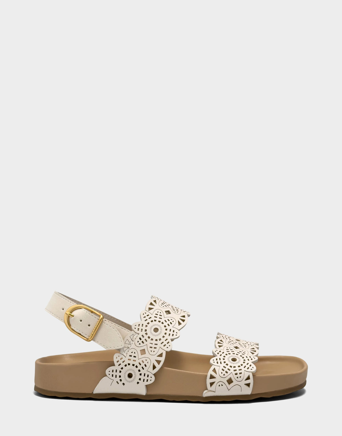 Aerosoles Footbed Sandal in Cream Perforated
