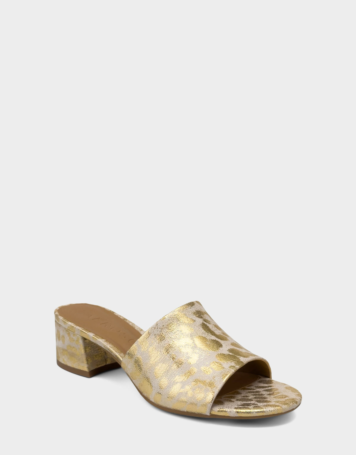 Aerosoles Heeled Sandal in Gold Metallic Leopard